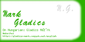 mark gladics business card